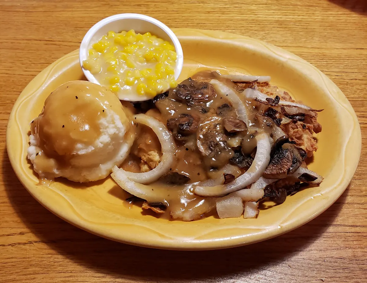 a plate of food on a table
