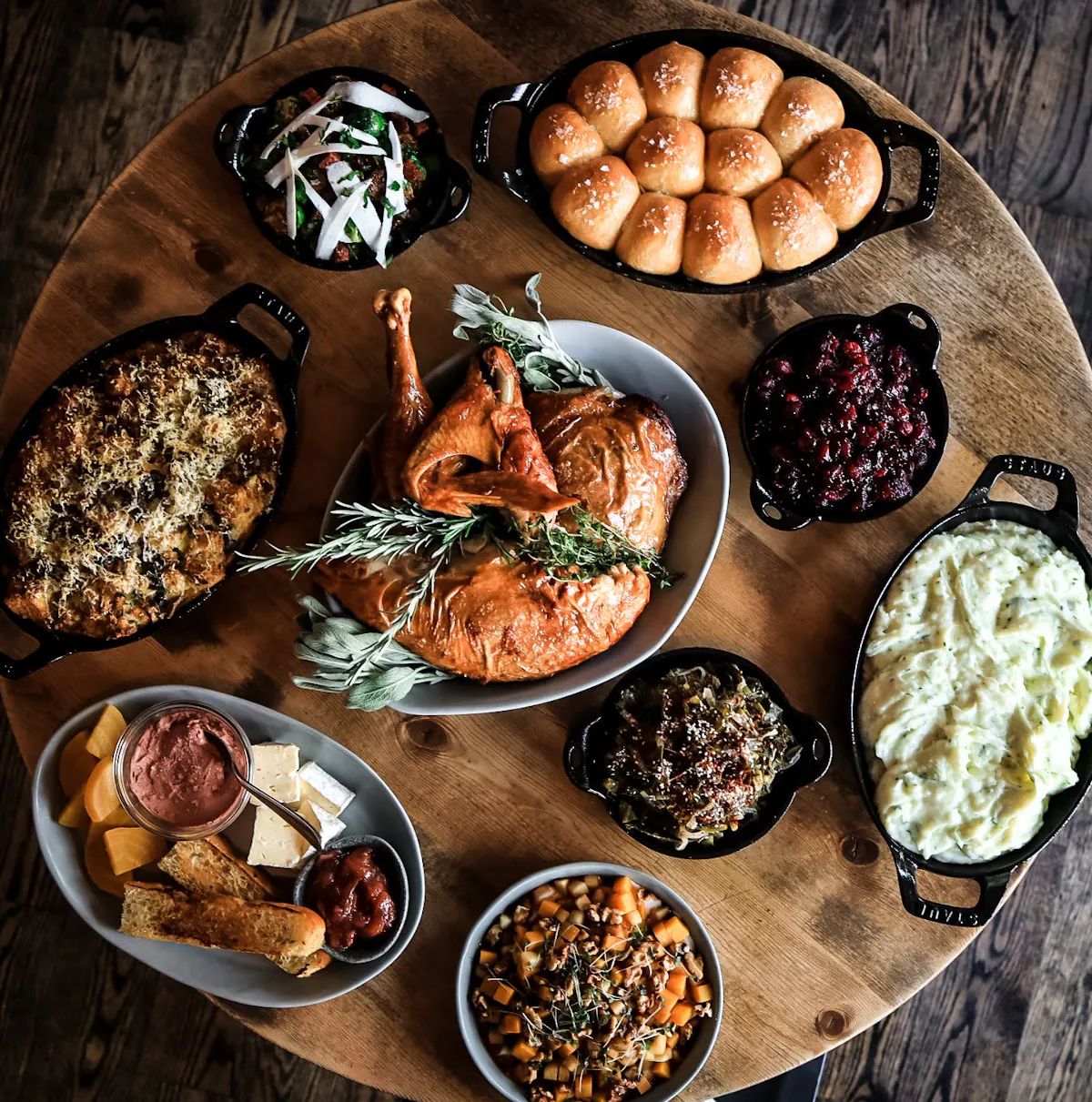 a bunch of different types of food on a plate