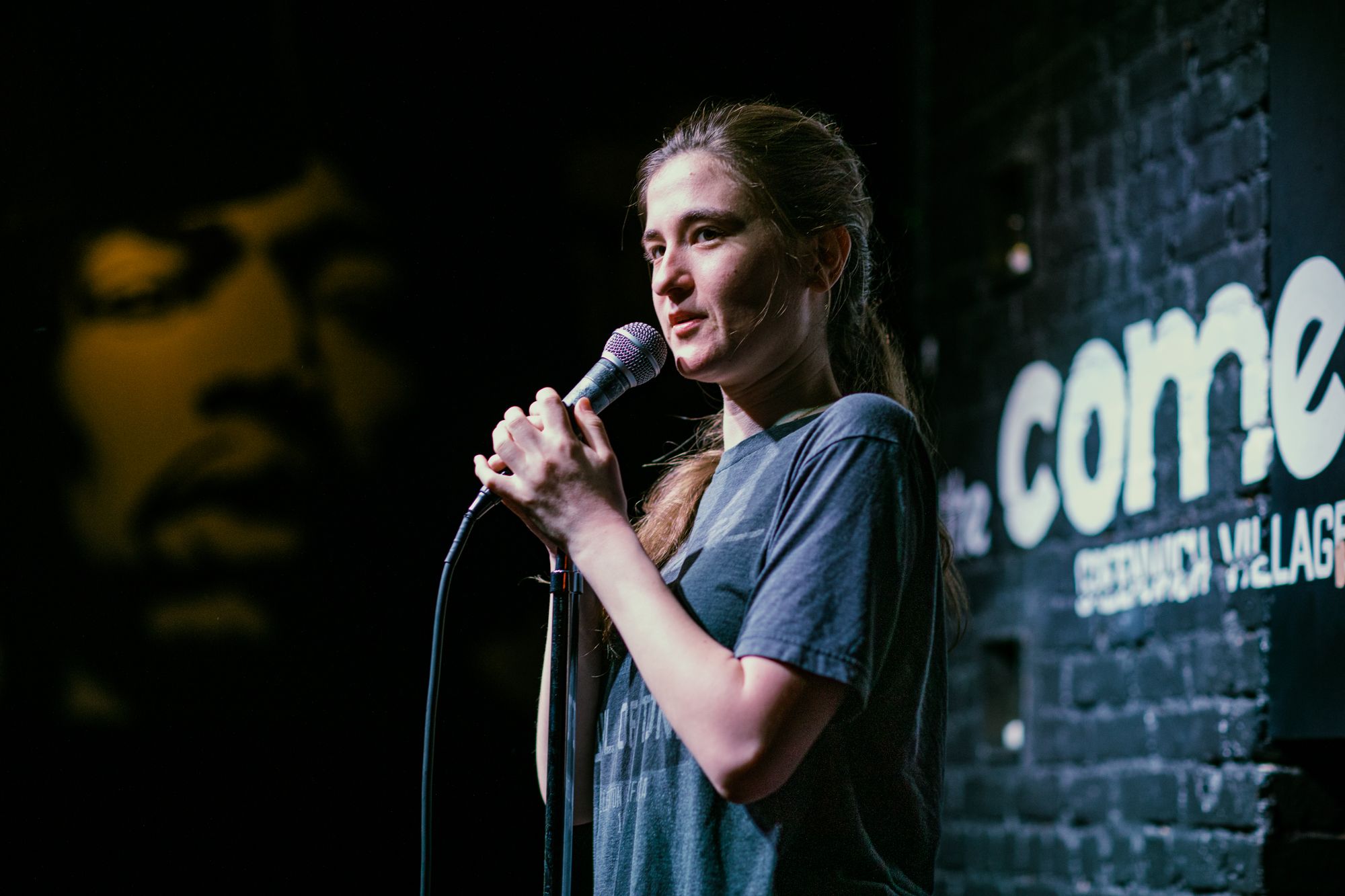 a man wearing a microphone