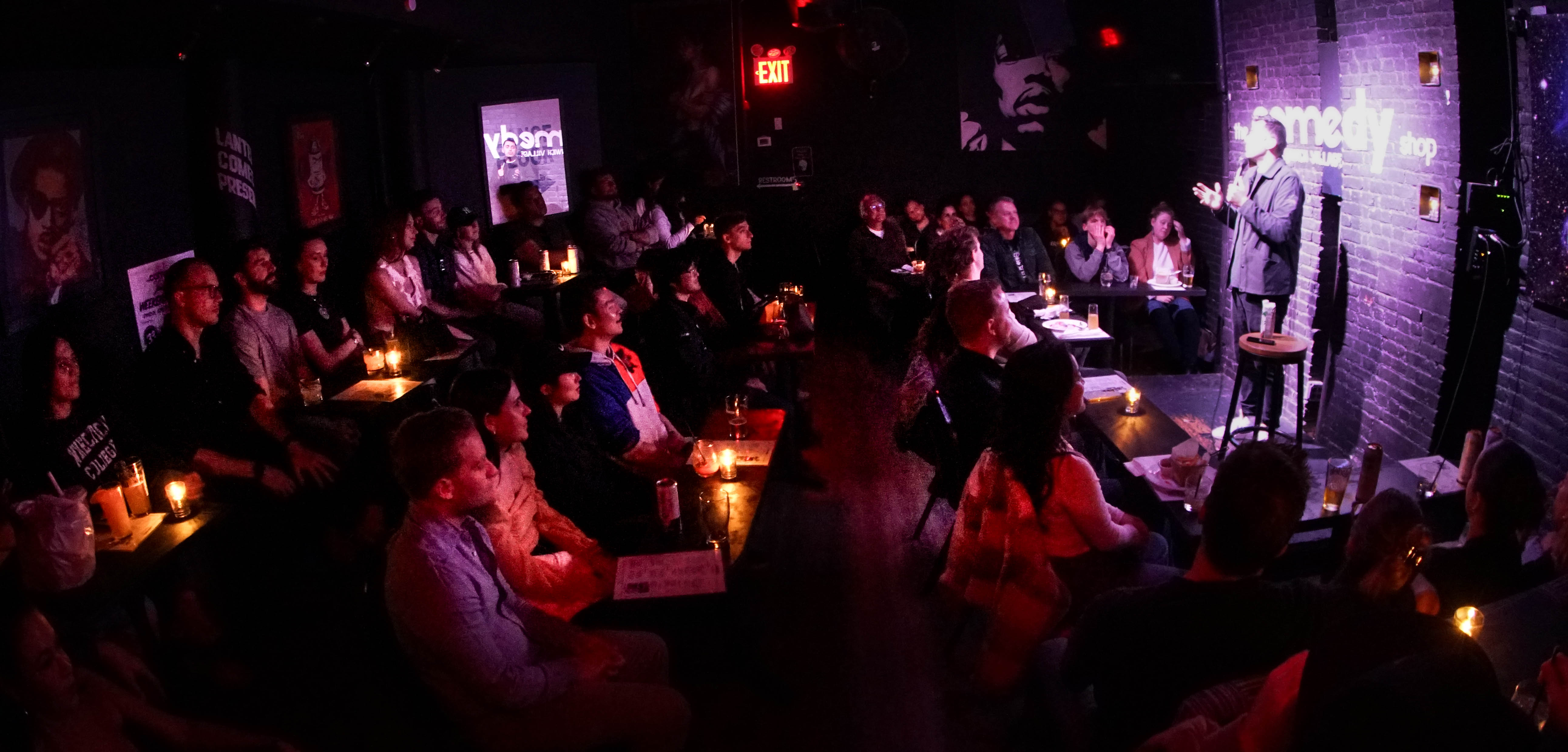 a group of people sitting in a room