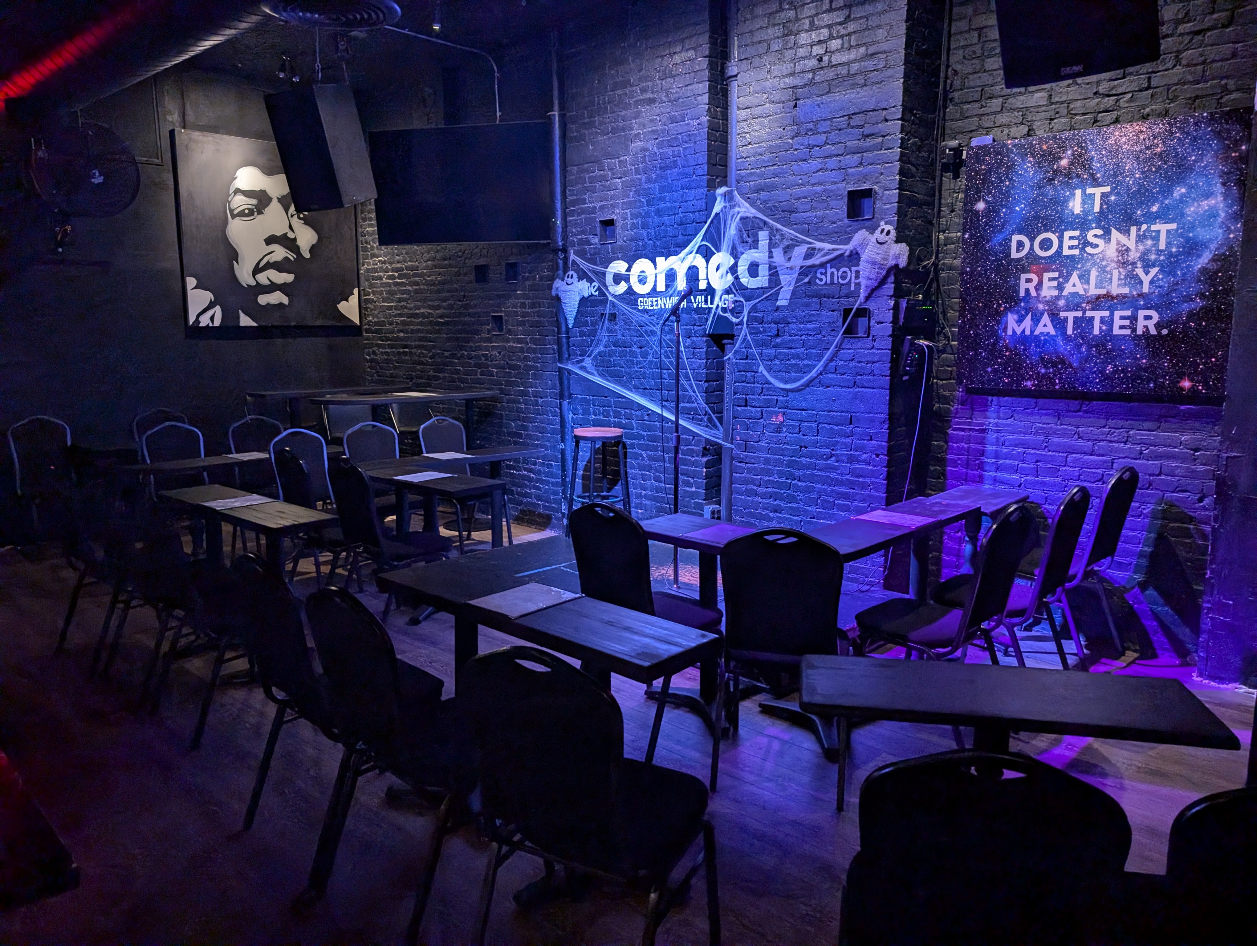 a group of people in a room