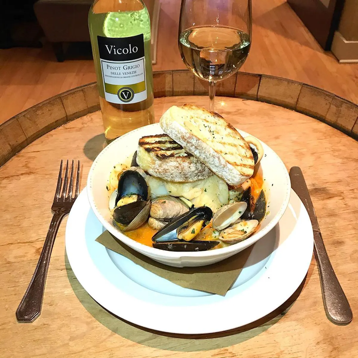 a plate of food on a table