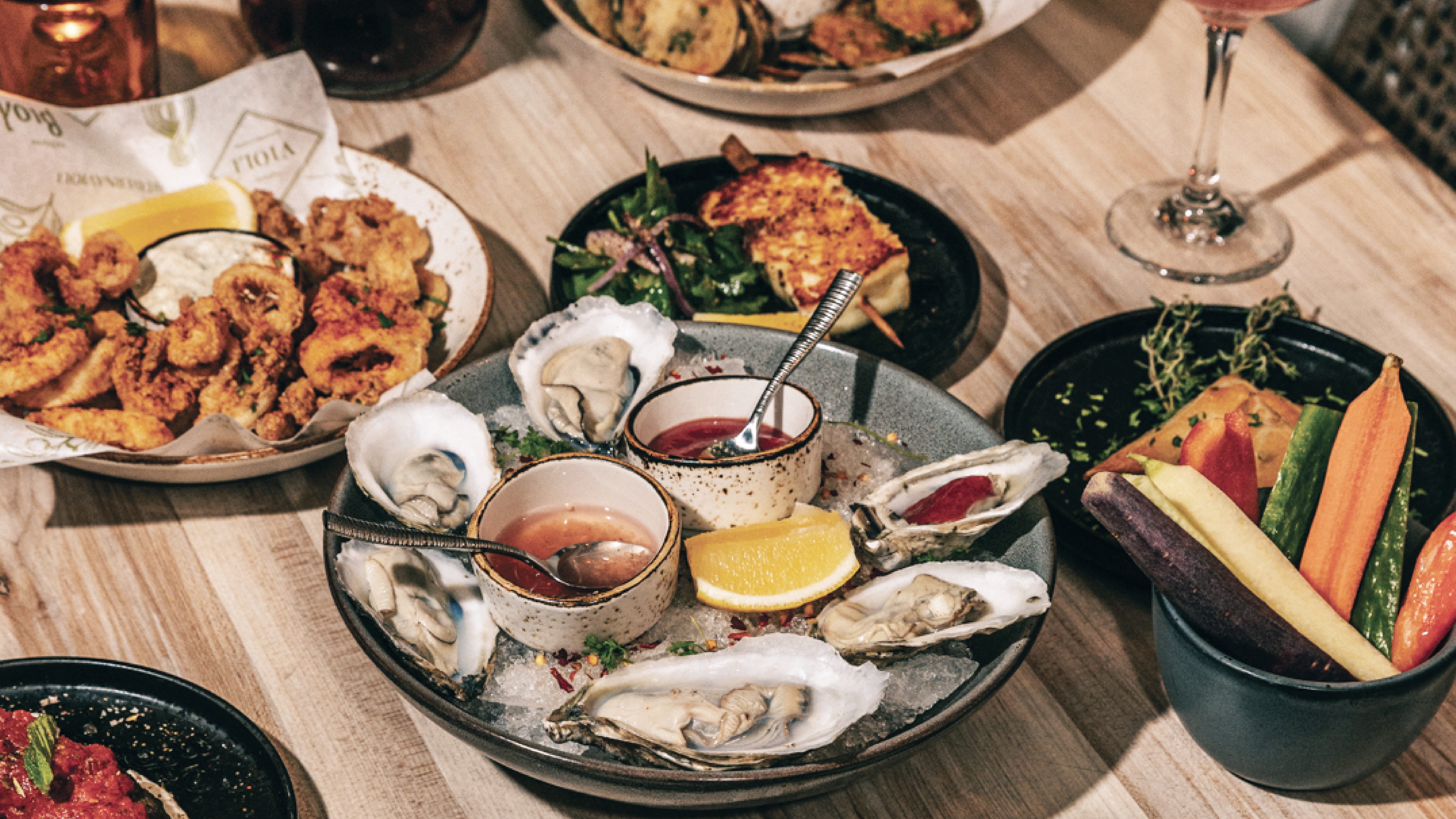 a plate of food on a table