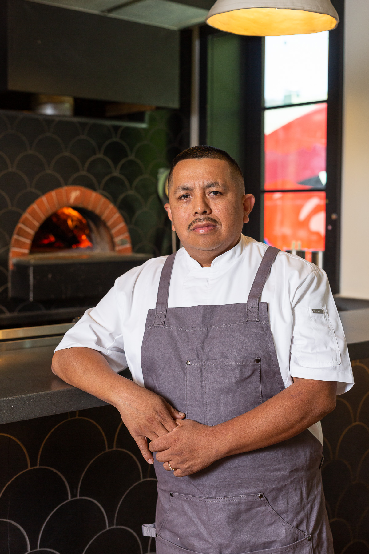 a man looking at the camera