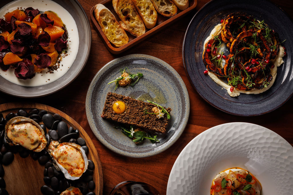 a plate of food on a table