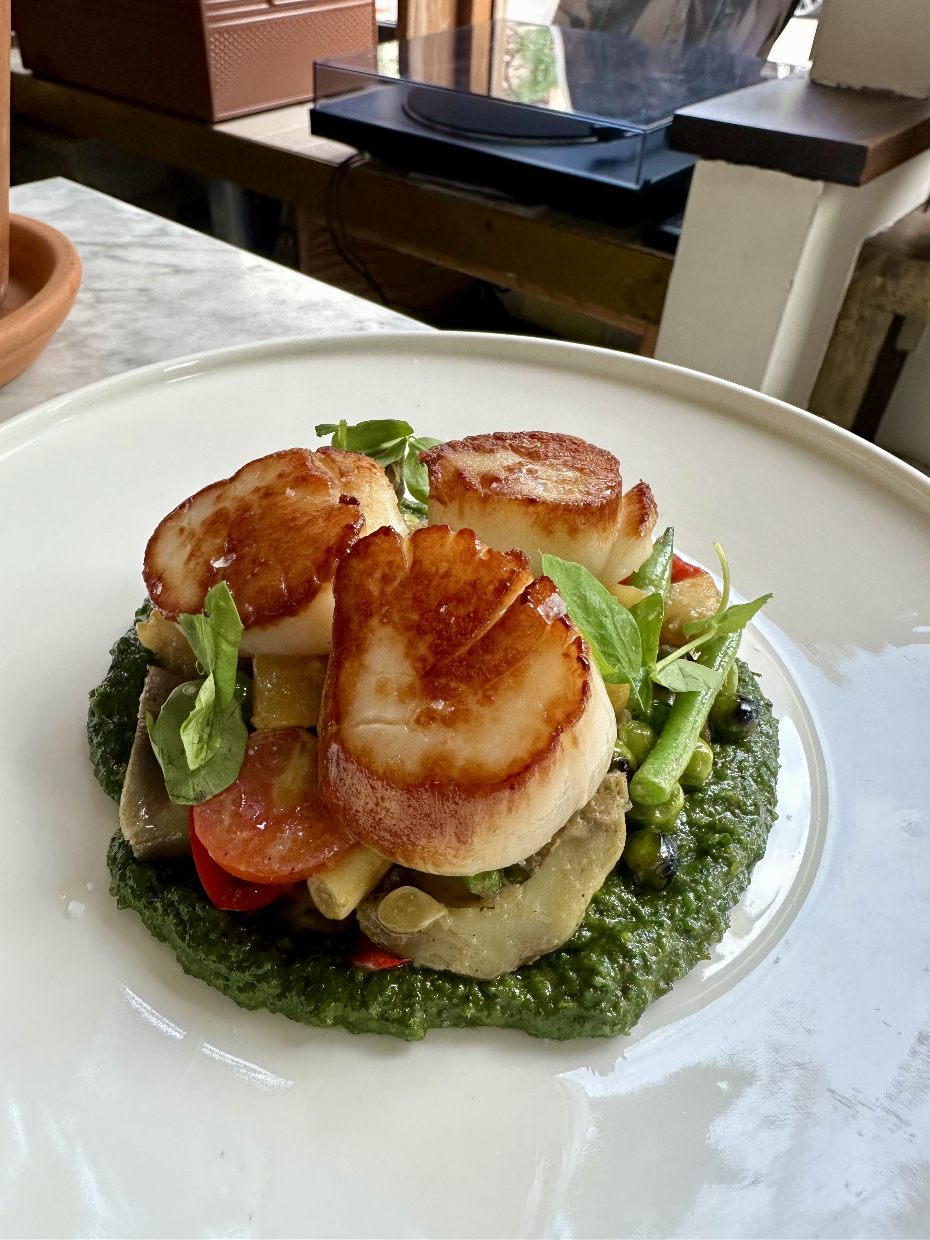 Scallop dish at Arden
