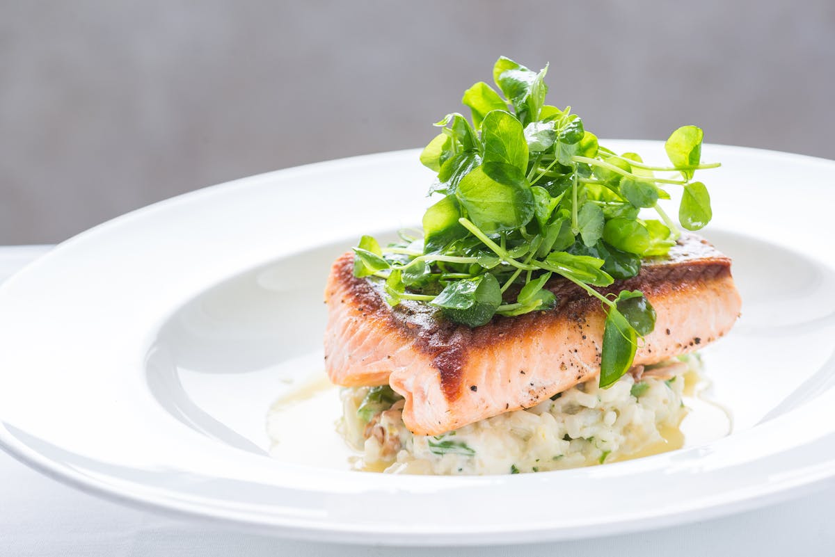 a plate of food on a table