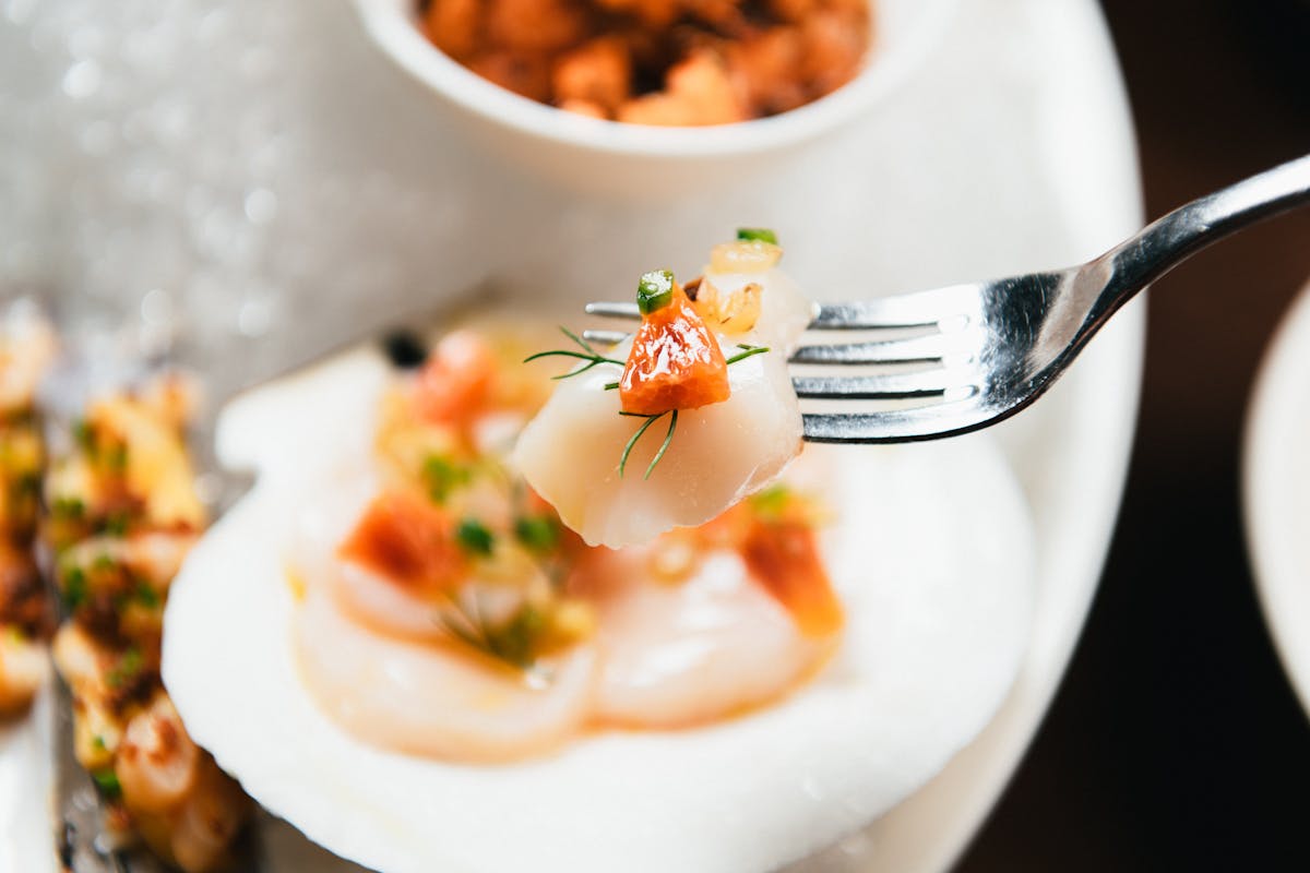 a close up of a plate of food