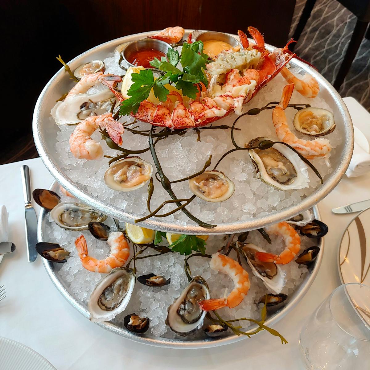 a plate of food on a table