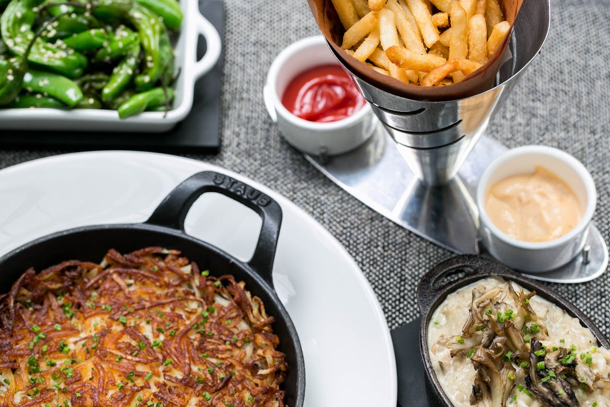a bowl of food on a table
