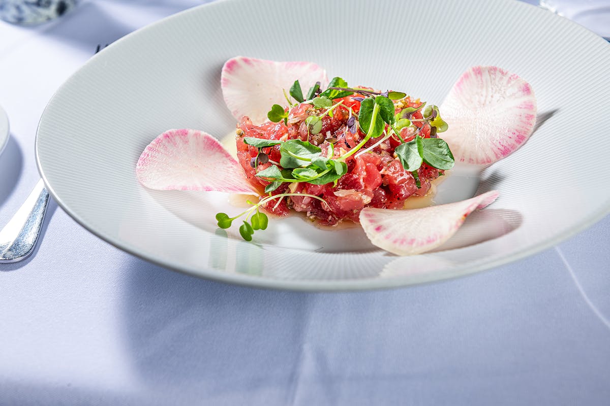 a plate of food on a table