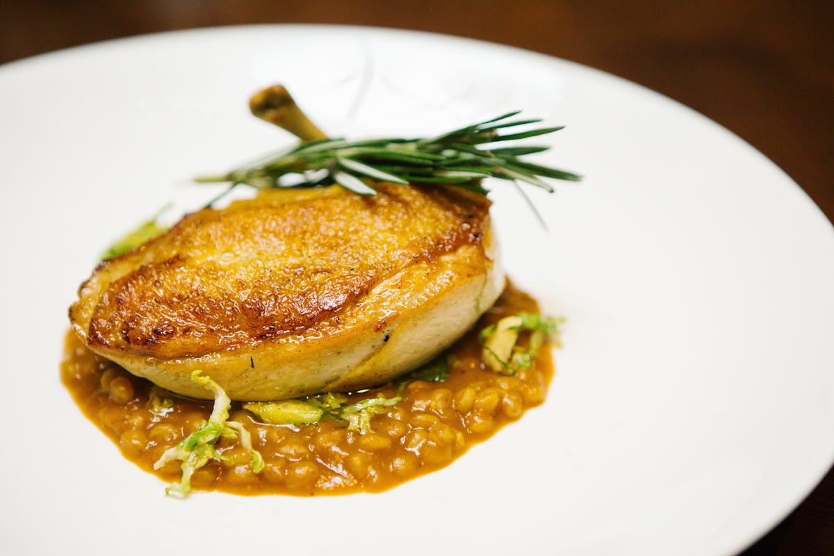 a piece of food on a plate