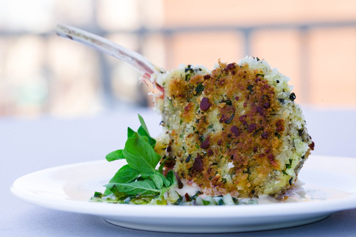 a close up of a plate of food