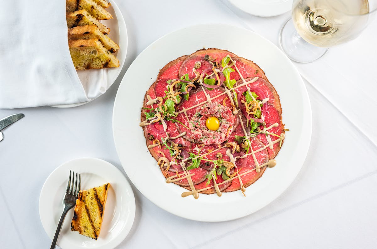 a plate of food on a table