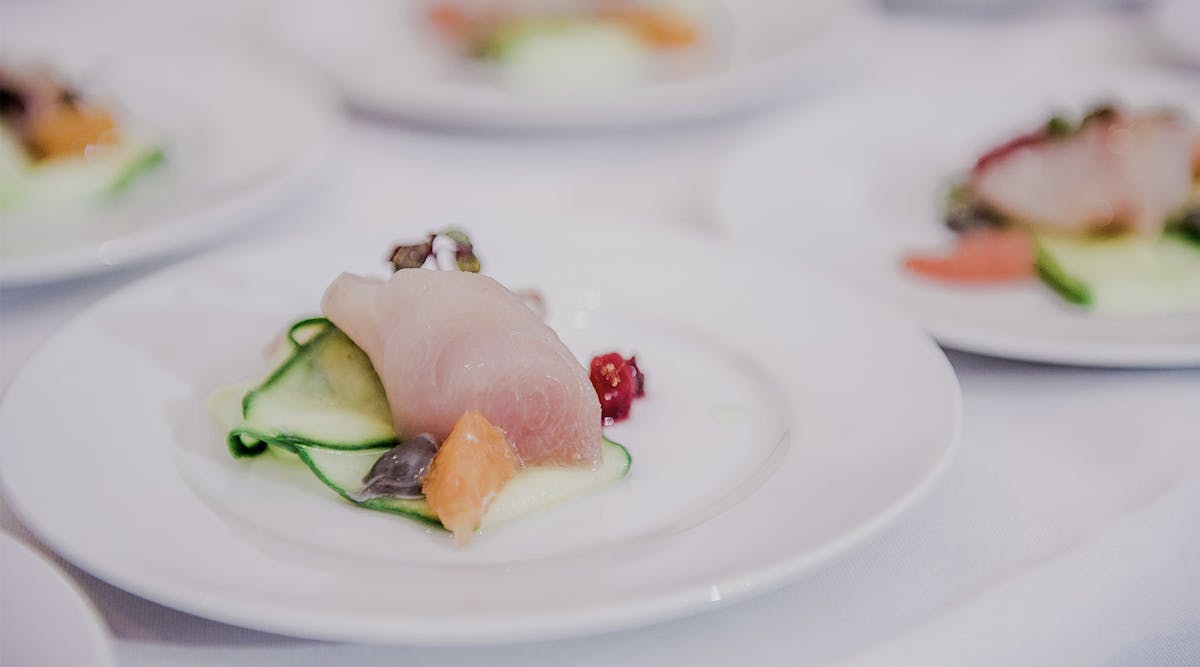 a plate of food on a table