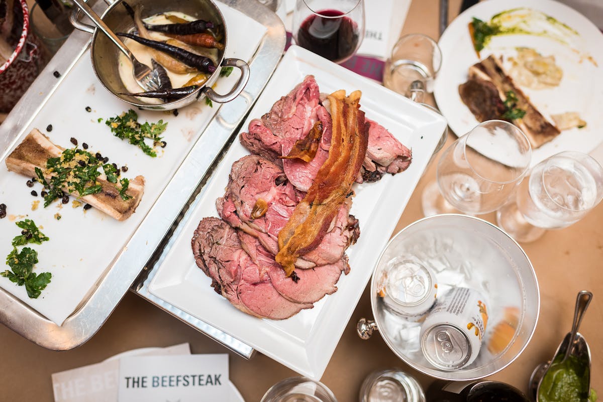 a plate of food on a table