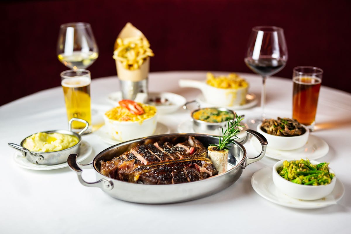 a plate of food on a table