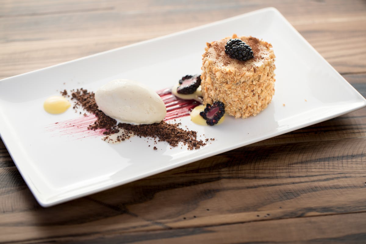 a piece of chocolate cake on a plate