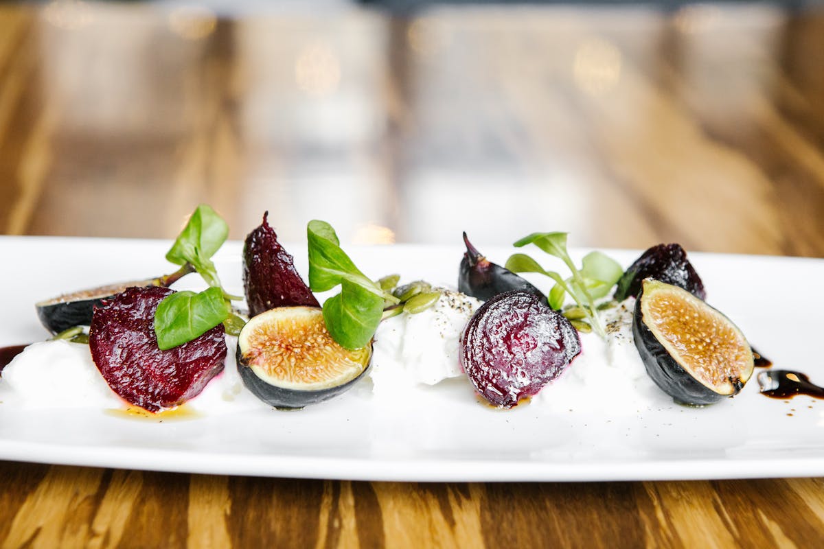 a plate of food on a table