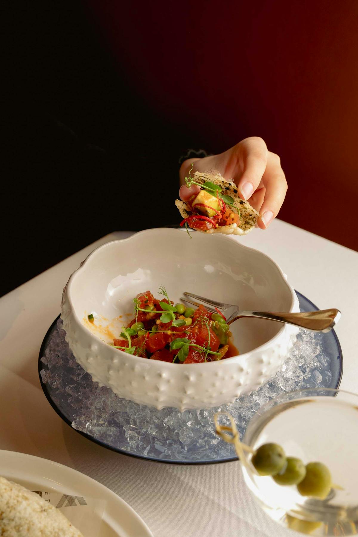 a plate of food on a table