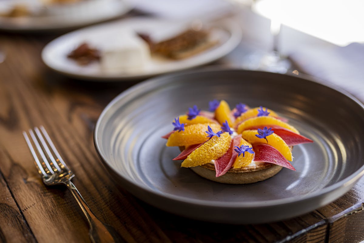 a plate of food on a table