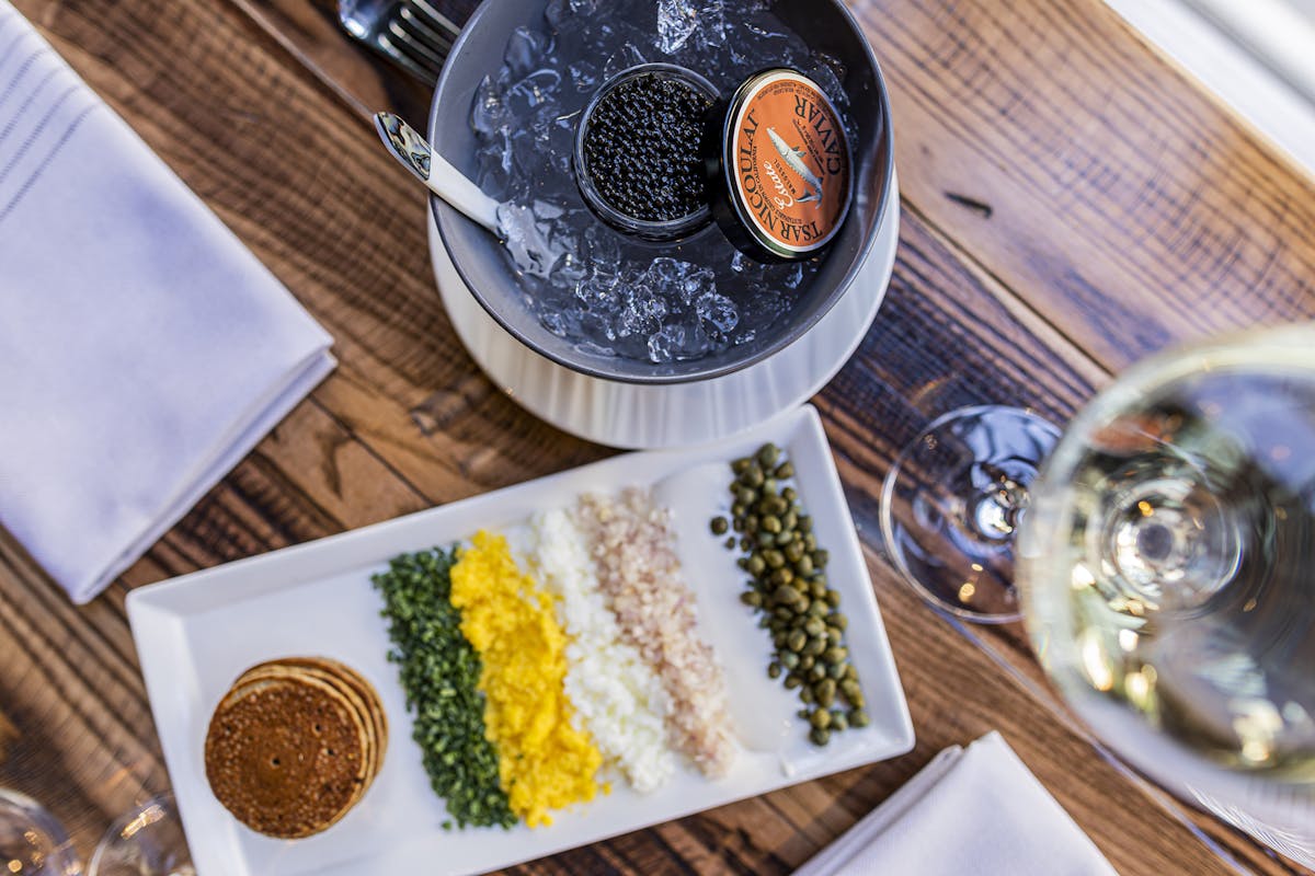 a plate of food on a table