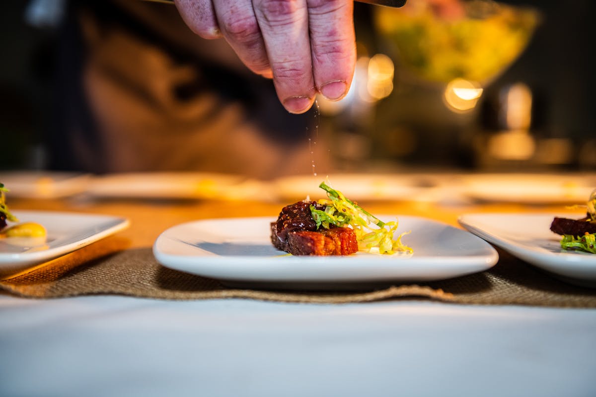 a plate of food on a table
