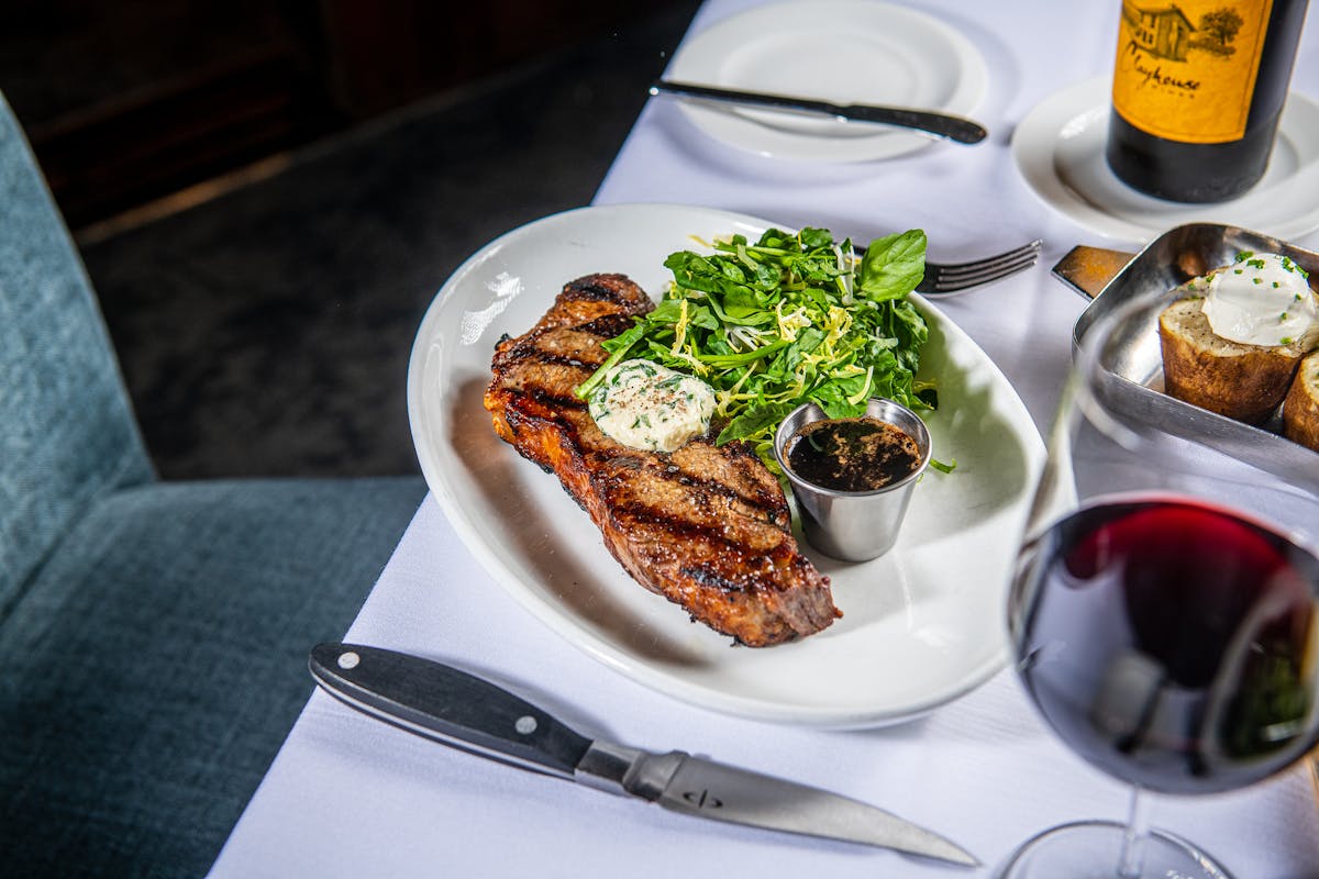 steak on a table