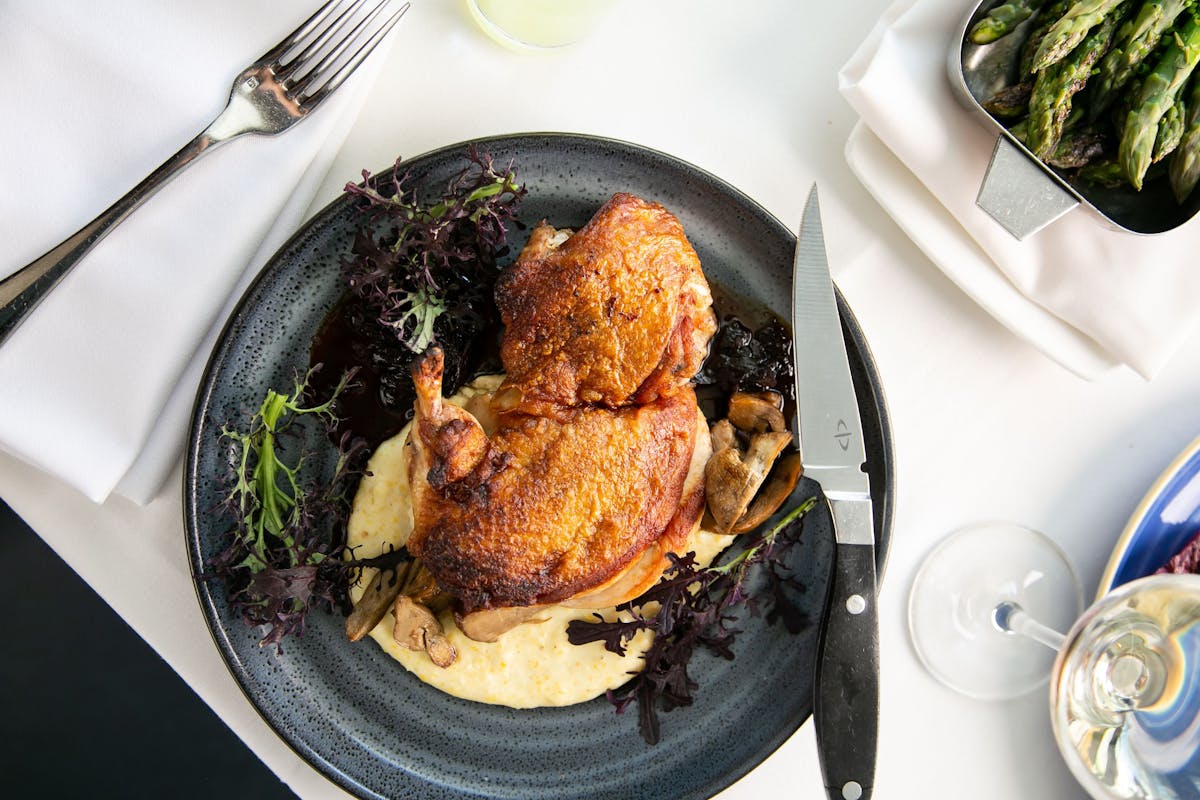 a plate of food on a table