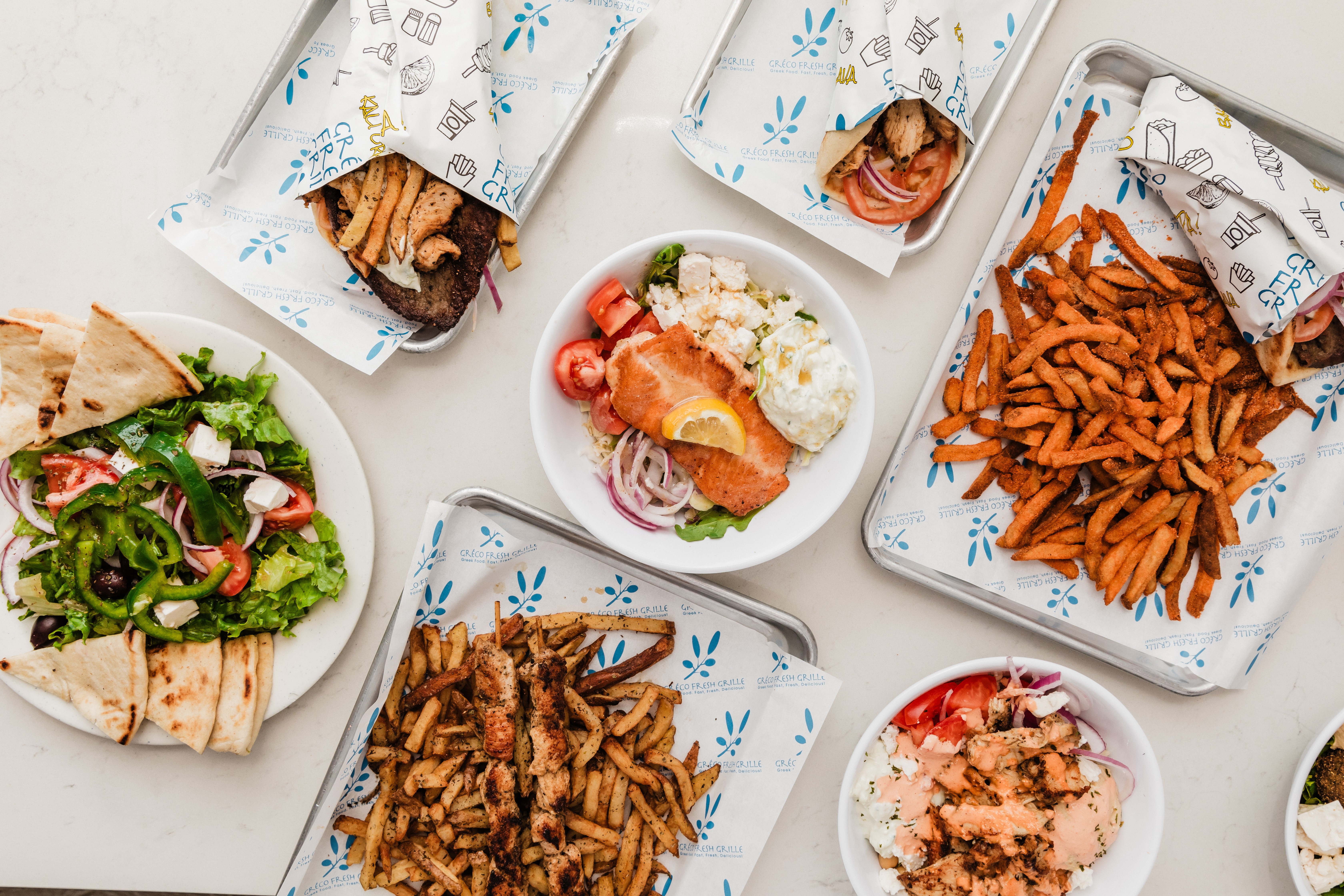 a bunch of different types of food on a plate
