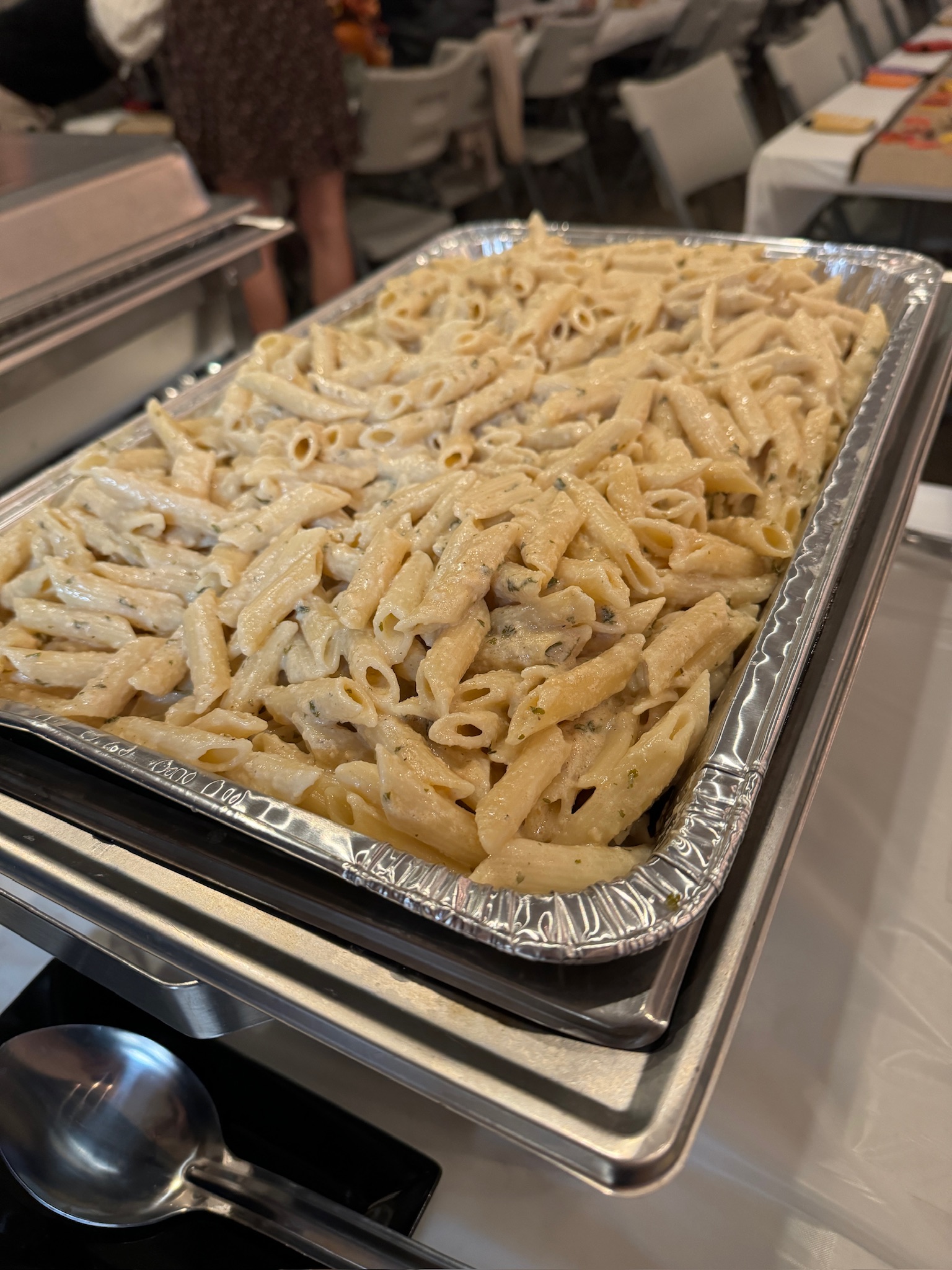 a pan of food on a tray