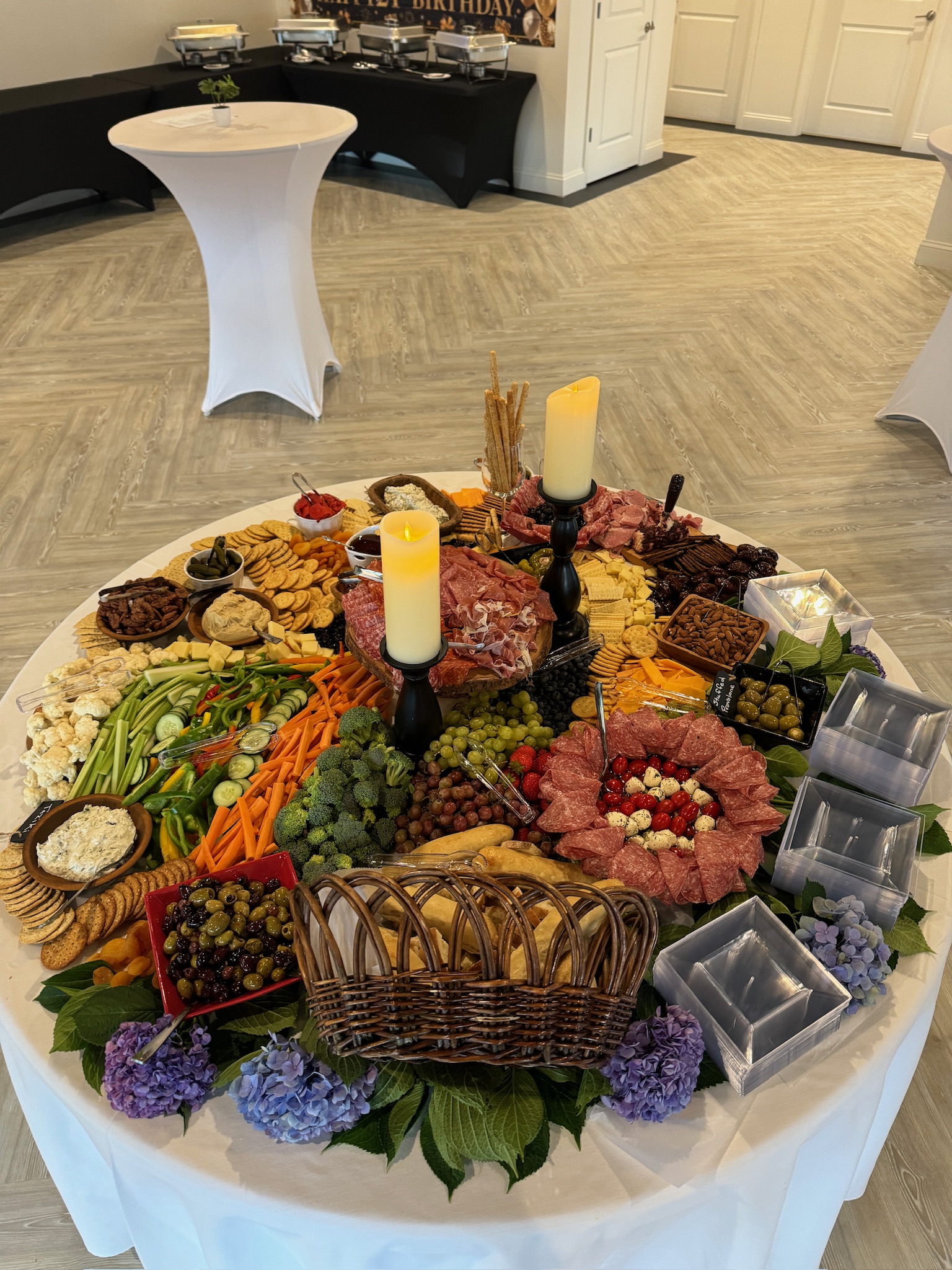 a table topped with different types of food