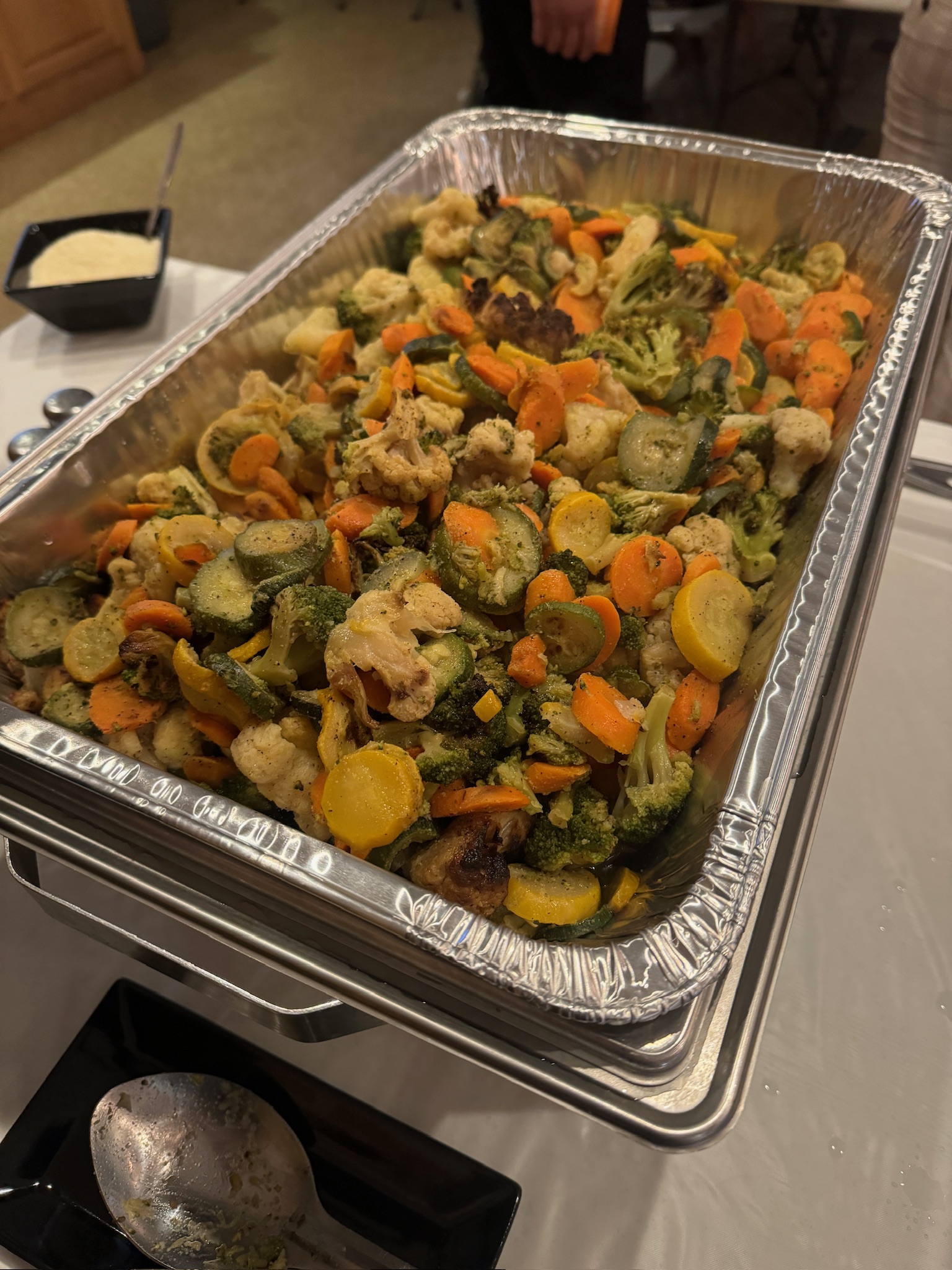 a box filled with different types of food on a tray