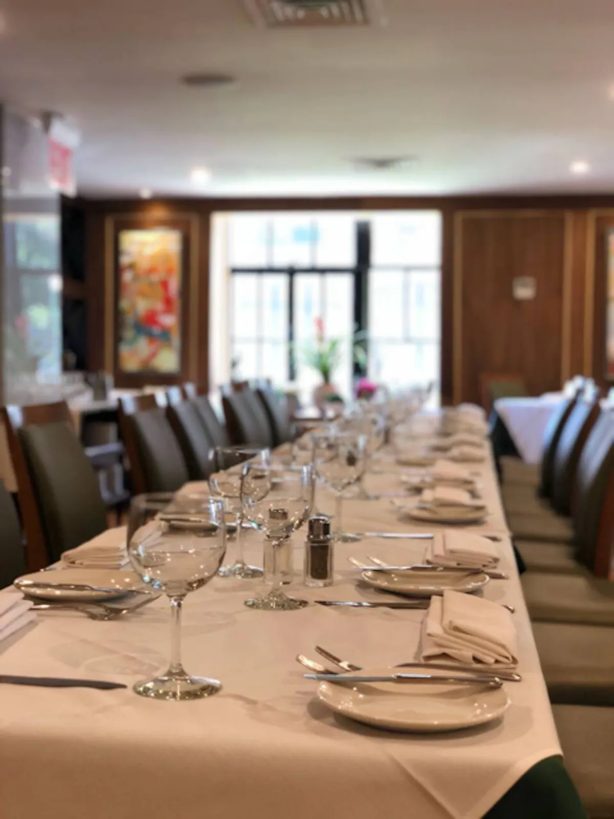 a dining room table