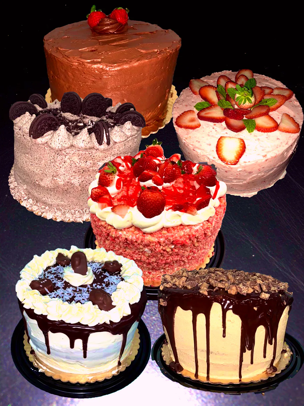 a large chocolate cake sitting on top of a table