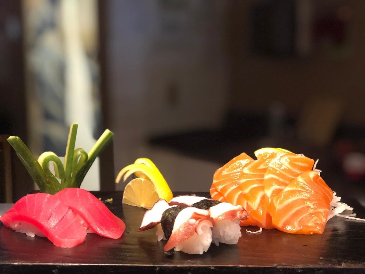 A light meal with some delicious cuts of fish