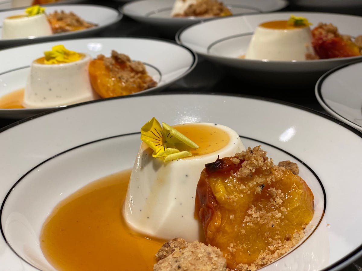 a plate of food on a table