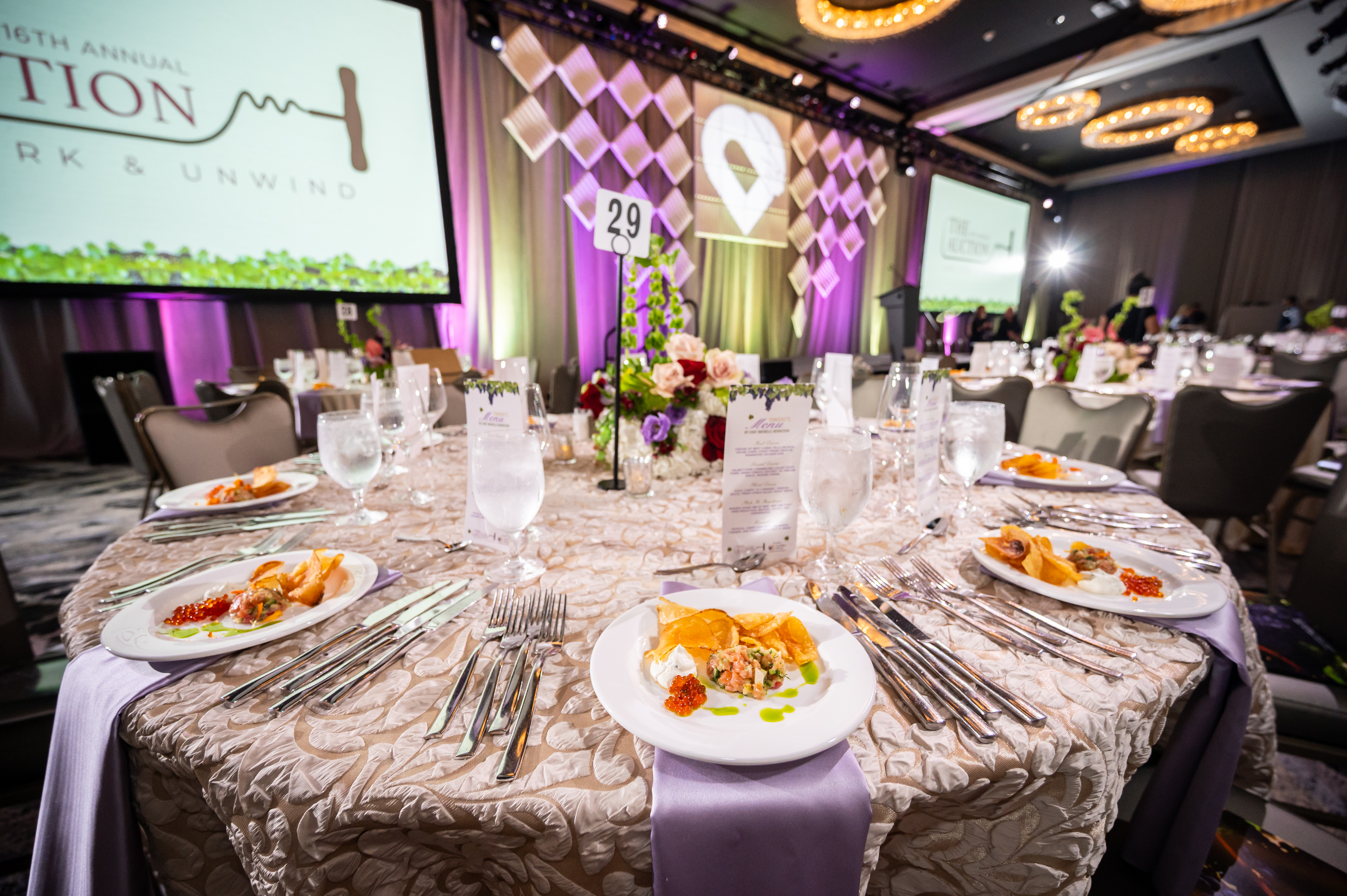 a table set for a formal event