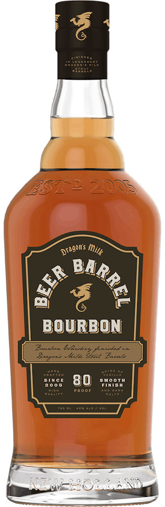 a bottle with a white sign with black text with Jack Daniel's in the background