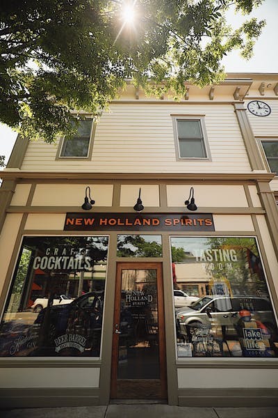 a store front at day