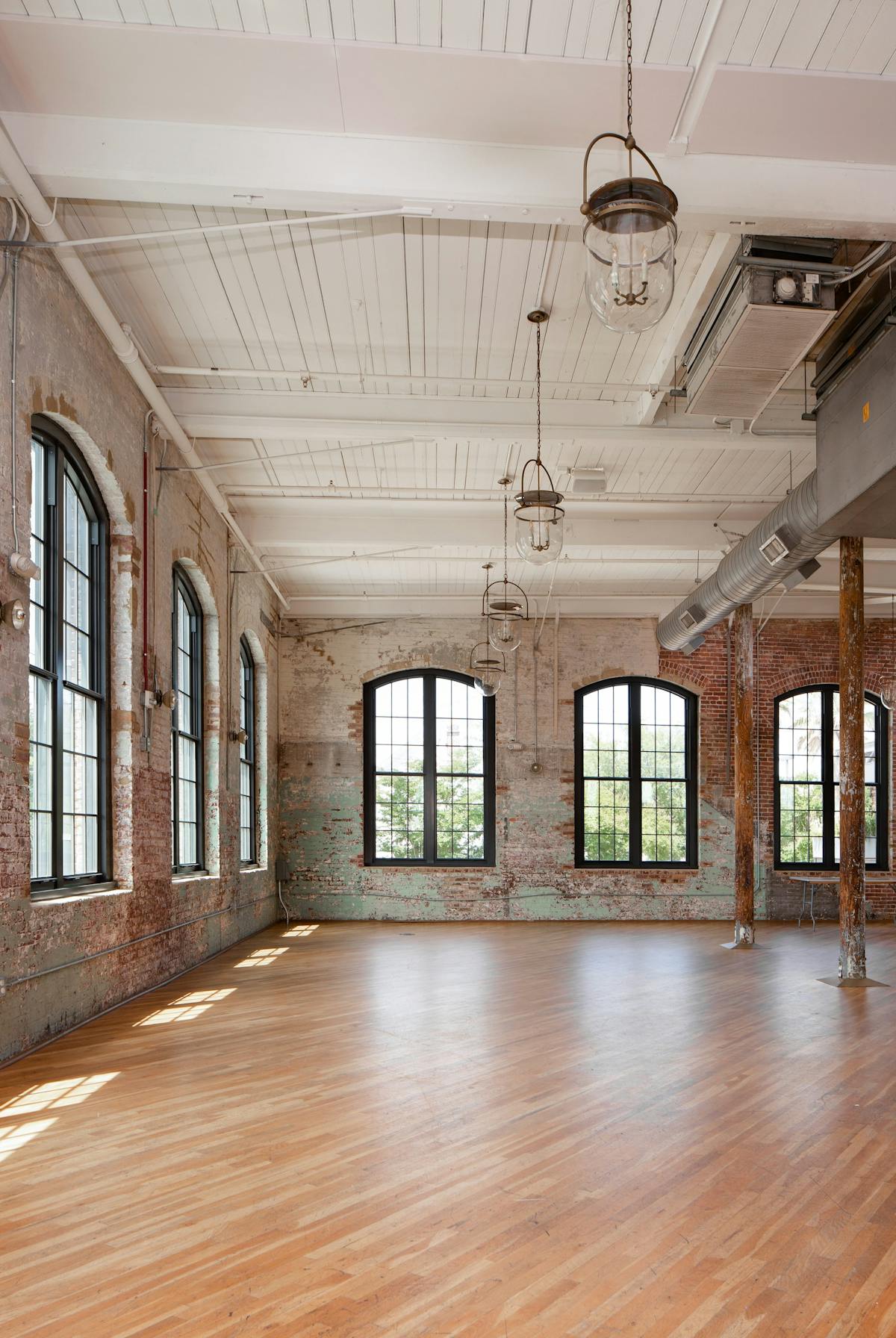 a room with a wooden floor