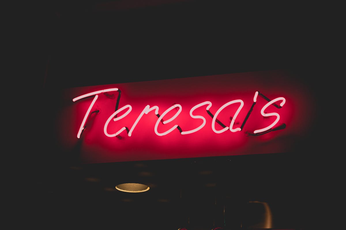 a close up of a sign