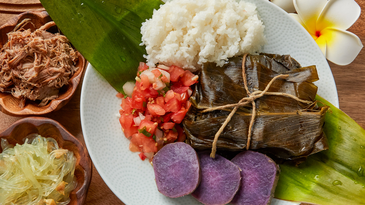 a plate of food on a table