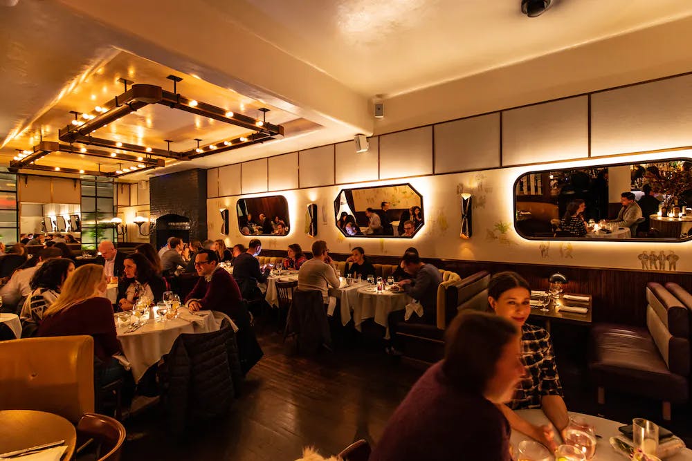 a group of people in a room