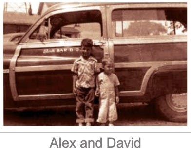 a vintage photo of a bus