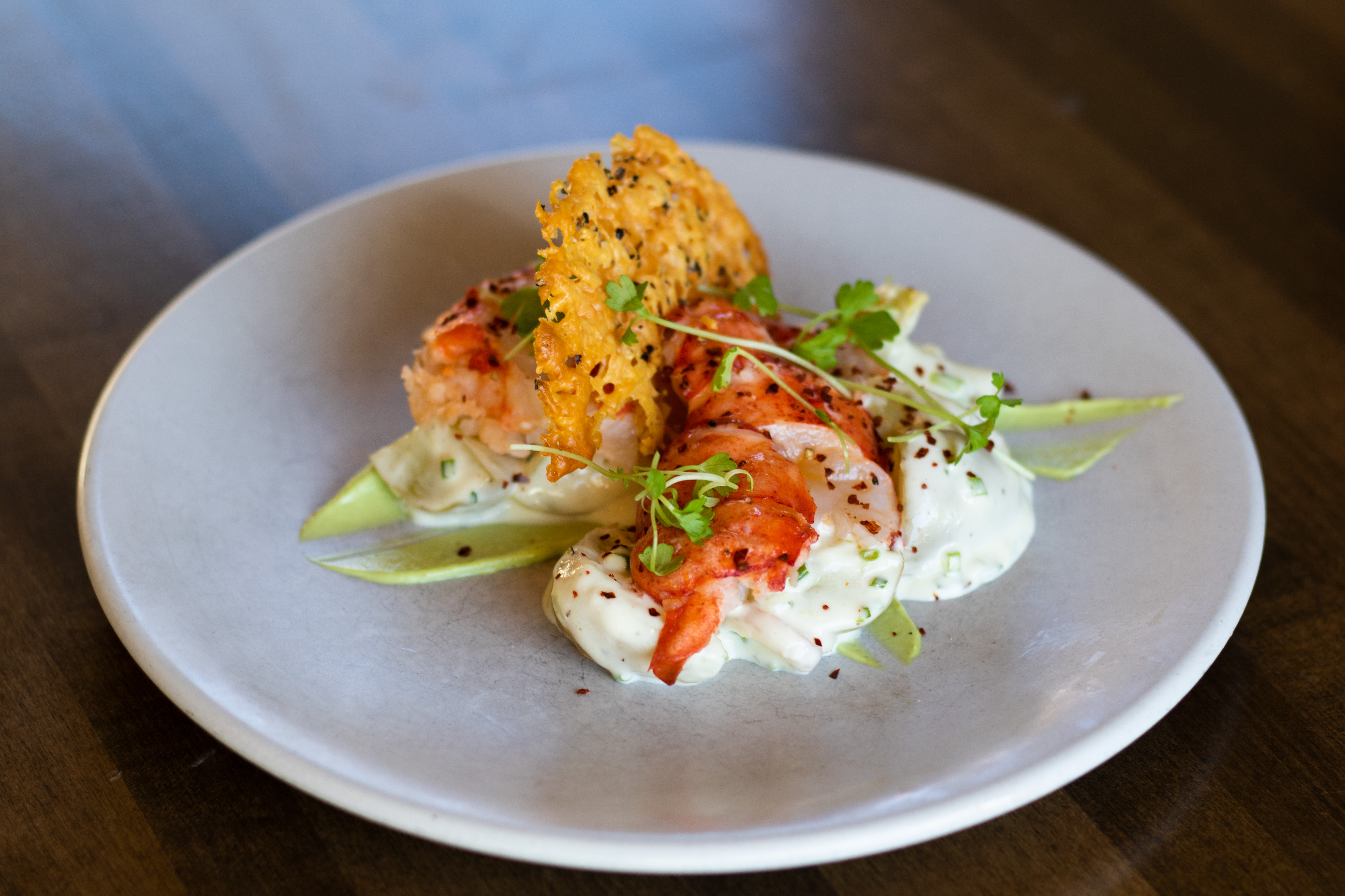 a plate of food on a table