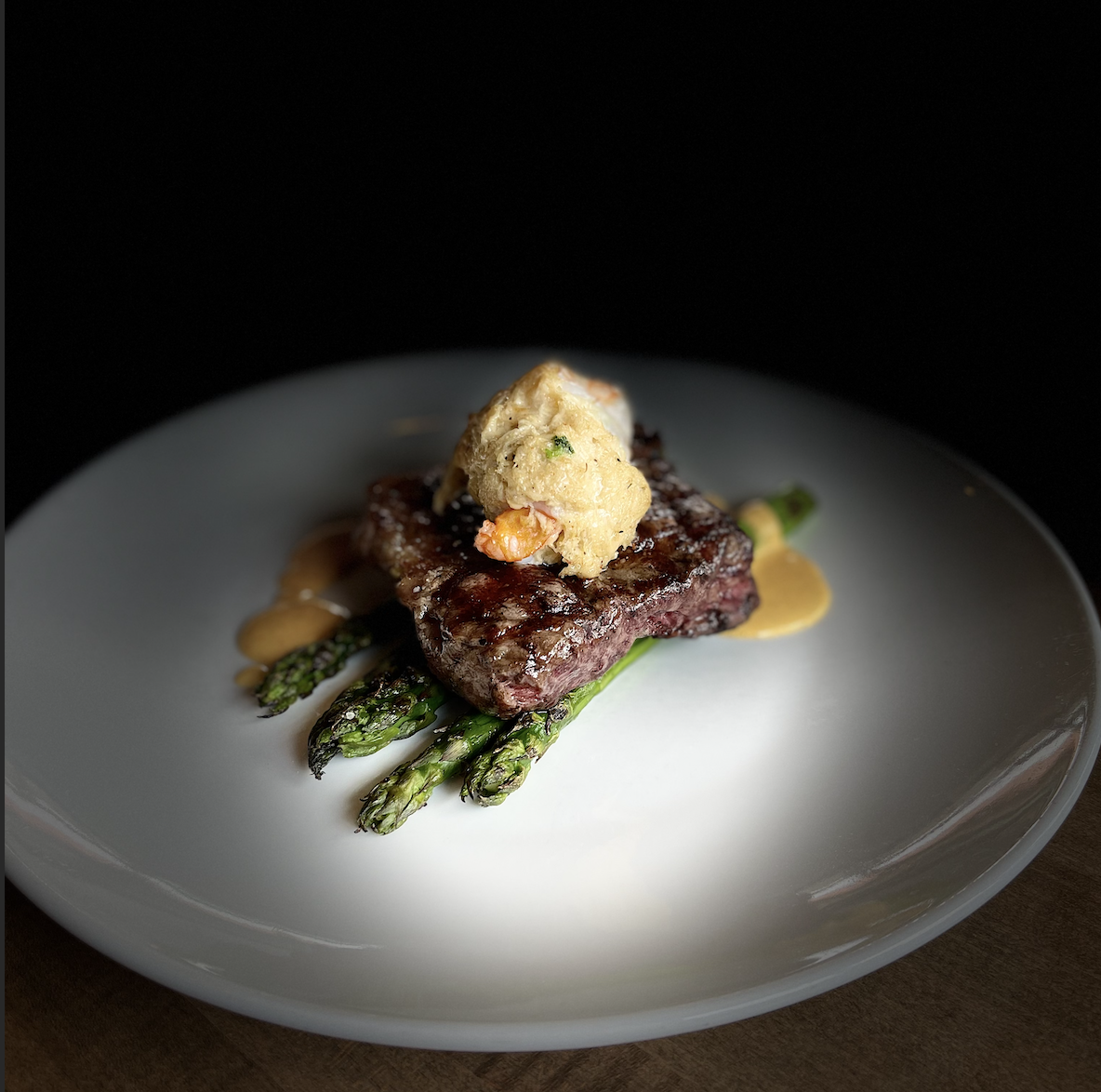 a plate of food with broccoli