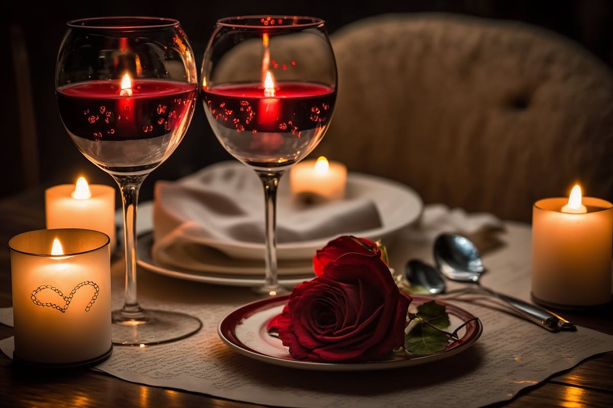 a close up of a wine glass sitting on a table