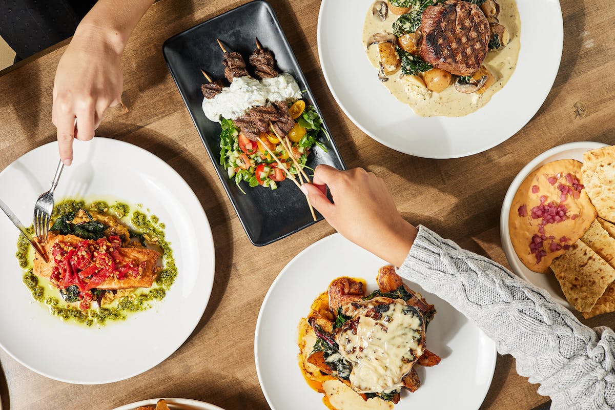 plates of food on a table