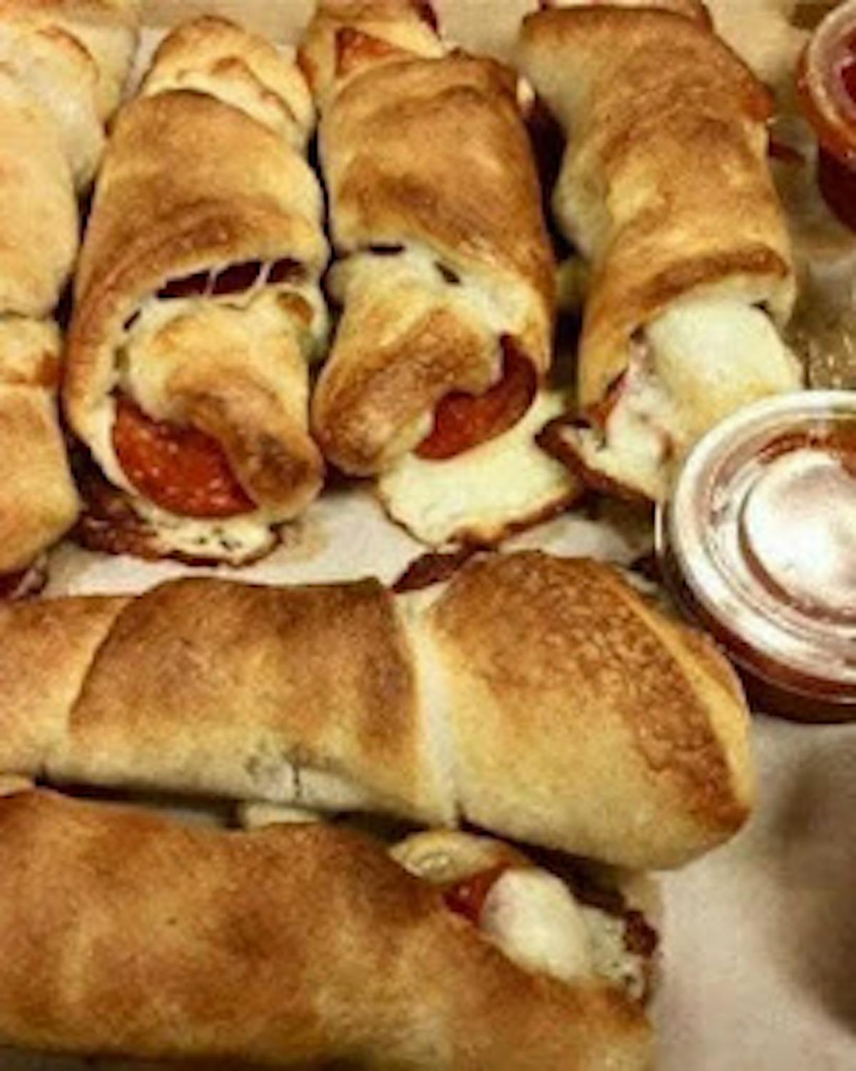 a close up of food